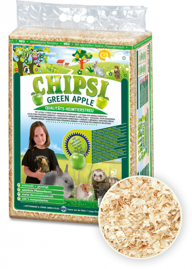 Chipsi Green Apple Scent Small Animal Litter - 3.2KG